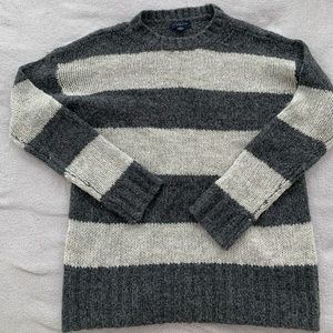 AE gray striped sweater